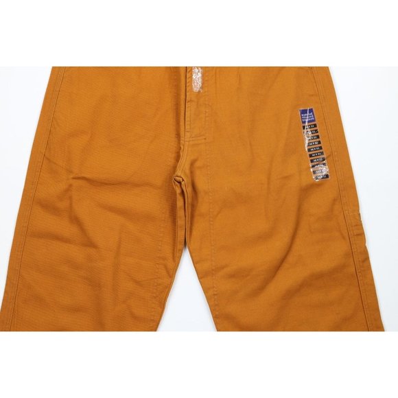 NOS Vintage 90s Marithe Francois Girbaud Mens 36x32 Baggy Loose Fit Jeans Orange - Picture 3 of 11
